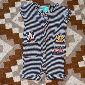 Disney Mickey Mouse Best Buds Striped Romper